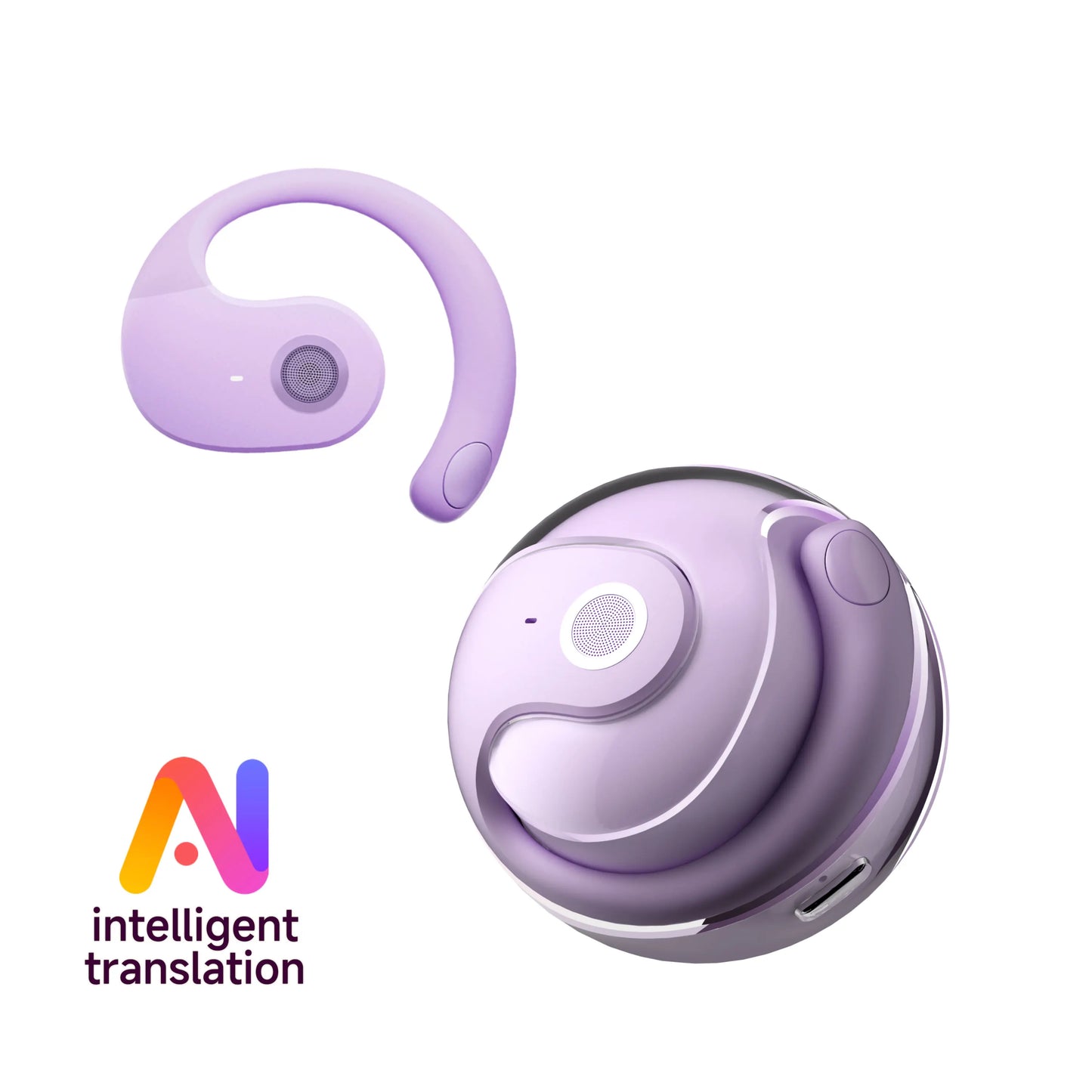 NEW Arrivals Portable Ai Translator Headphones 144 Languages Real Time Translation Bluetooth 5.3 headset Wireless Earbuds for Business Study Abroad Travel Sports Earbuds