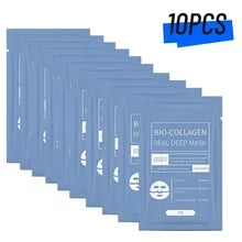 NEW Buy 5 Get 5 Free Korean Bio Collagen Face Mask Anti Wrinkle Fade Face Fine Line Lift Firm Skin Anti-Aging Brighten Skin Care Korean Cosmetics