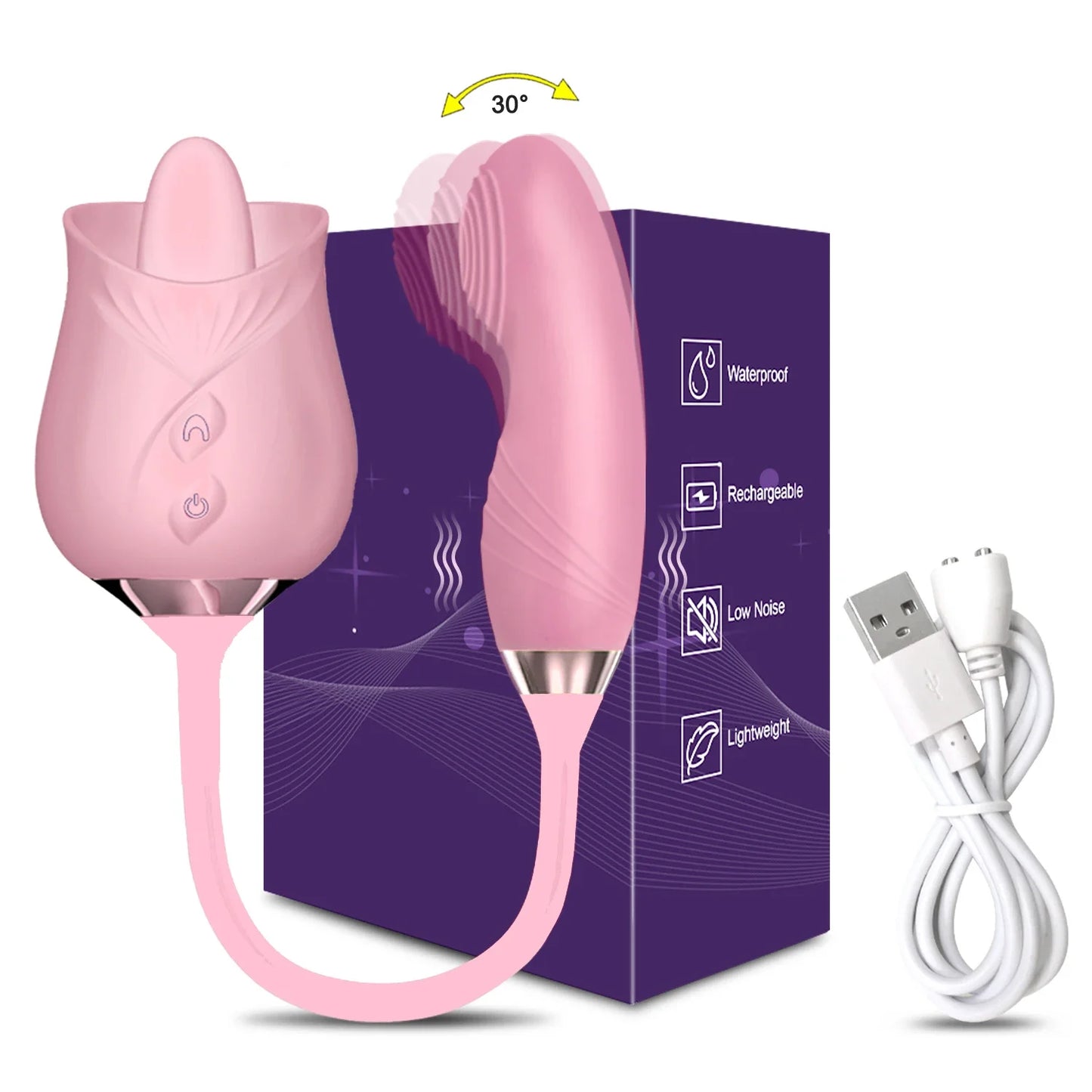 NEW Arrivals Rose-Sucking Thrusting Dildo Vibrator for Women Masturbation Nipple Clit Stimulator Vibrating Egg Tongue Licking Clitoris Sucker Sex Toy