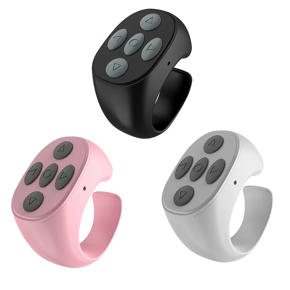 NEW Arrivals 3 Colors For TikTok Ring Bluetooth Remote Control Fingertip Selfie Video Controller Automatic Page Turner Browsing Ring Mobile Phones Accessories