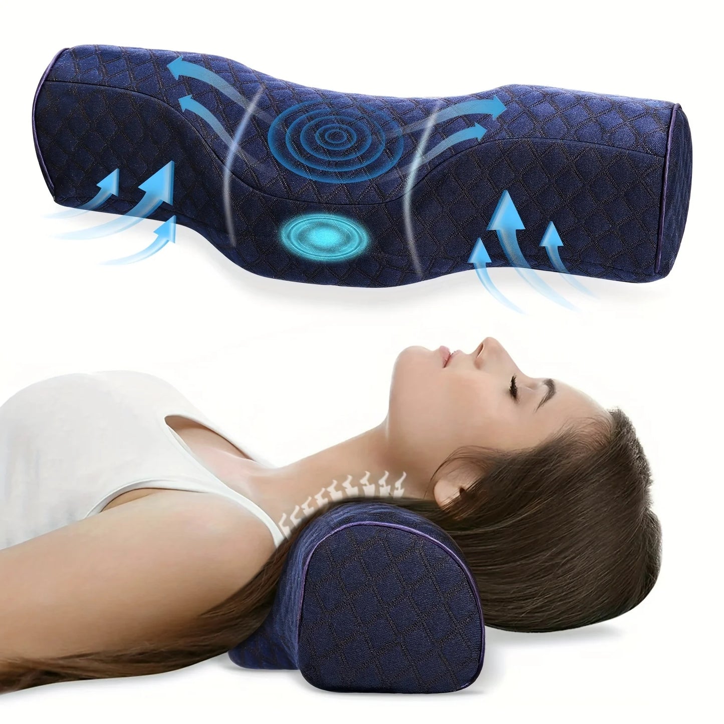 NEW Arrivals Orthopedic Neck Pillow: Superior Cervical Support Soft Memory Foam, Breathable Washable, Ideal for Every Sleeper Pain Relief Relaxation Accessories Health Care Supplies