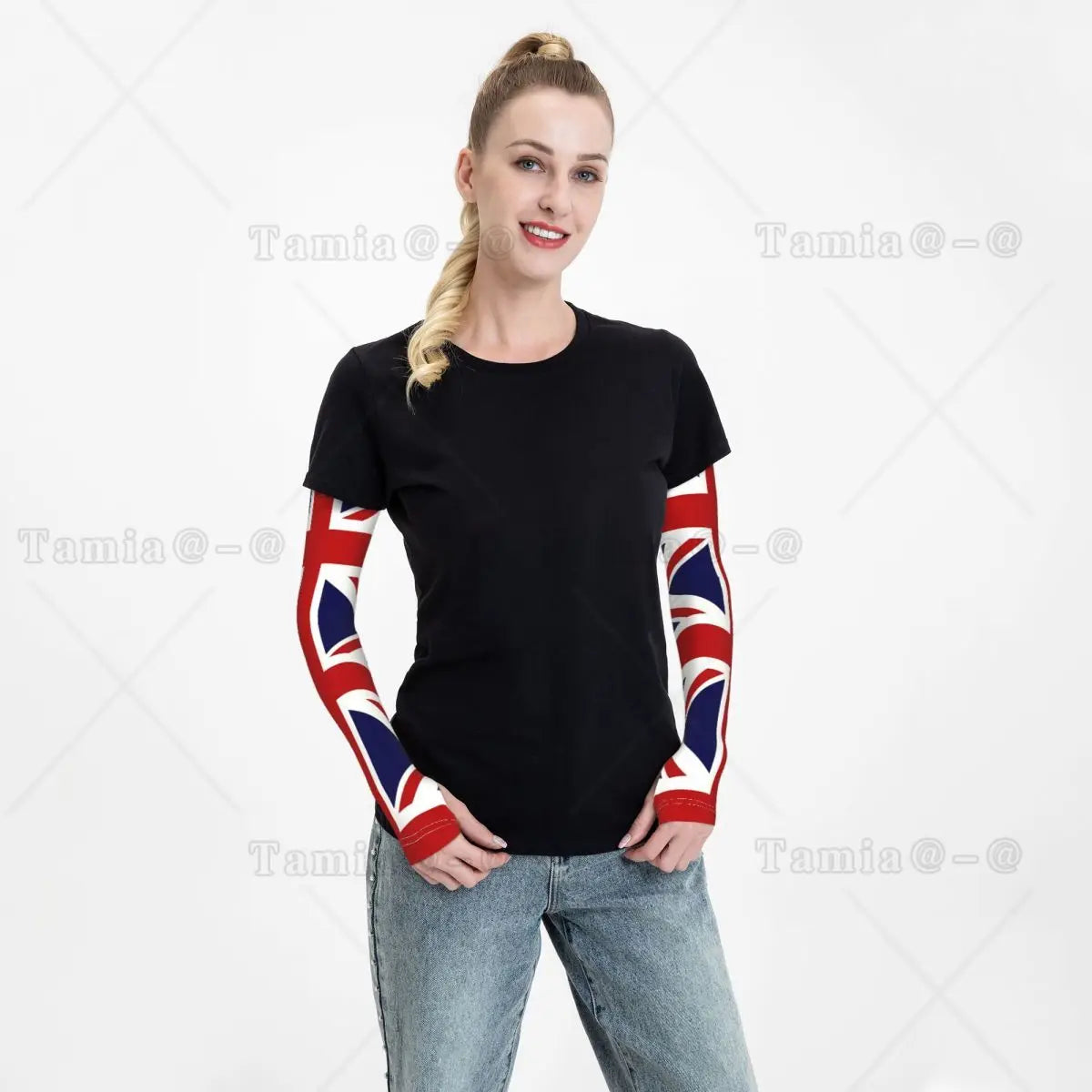 NEW Custom Union Jack Flag Of The UK Sun UV Protection Arm Sleeves Men Women Athletic Sports Tattoo Cover Up for Cycling Outdoor Running Sports Supplies