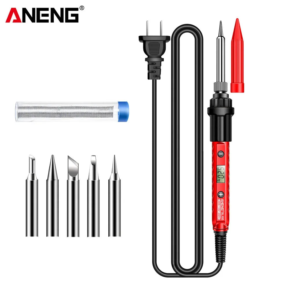 NEW Arrivals Electric Soldering Iron SL105 Digital Display Adjustable Temperature SL104 Adjustment Knob Portable Kit Weld Solder Repair