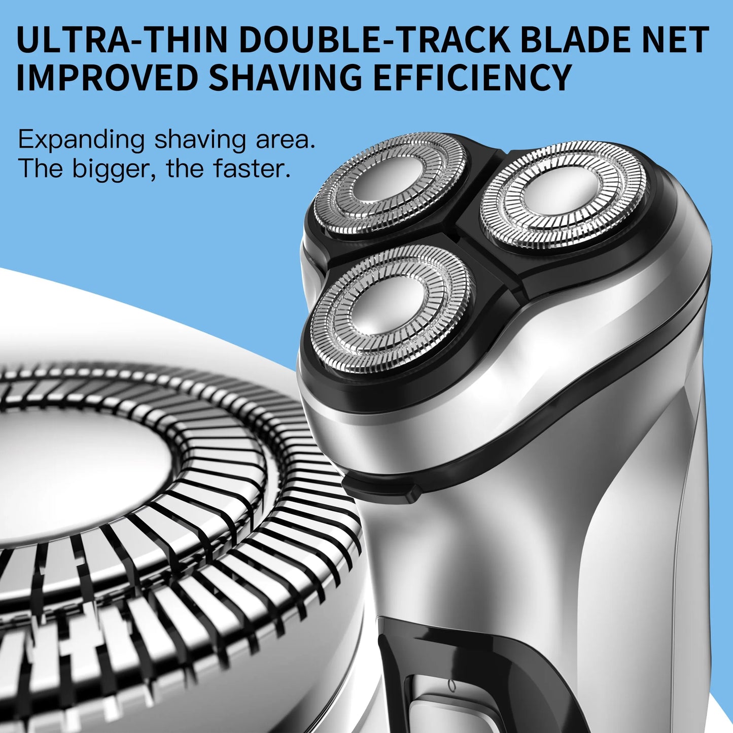 NEW Arrivals Blackstone Electrical Rotary Shaver for Men 3D Floating Blade Washable Type-C USB Rechargeable Shaving Beard Machine Outdoor Travel Business Trip Electric Shaver