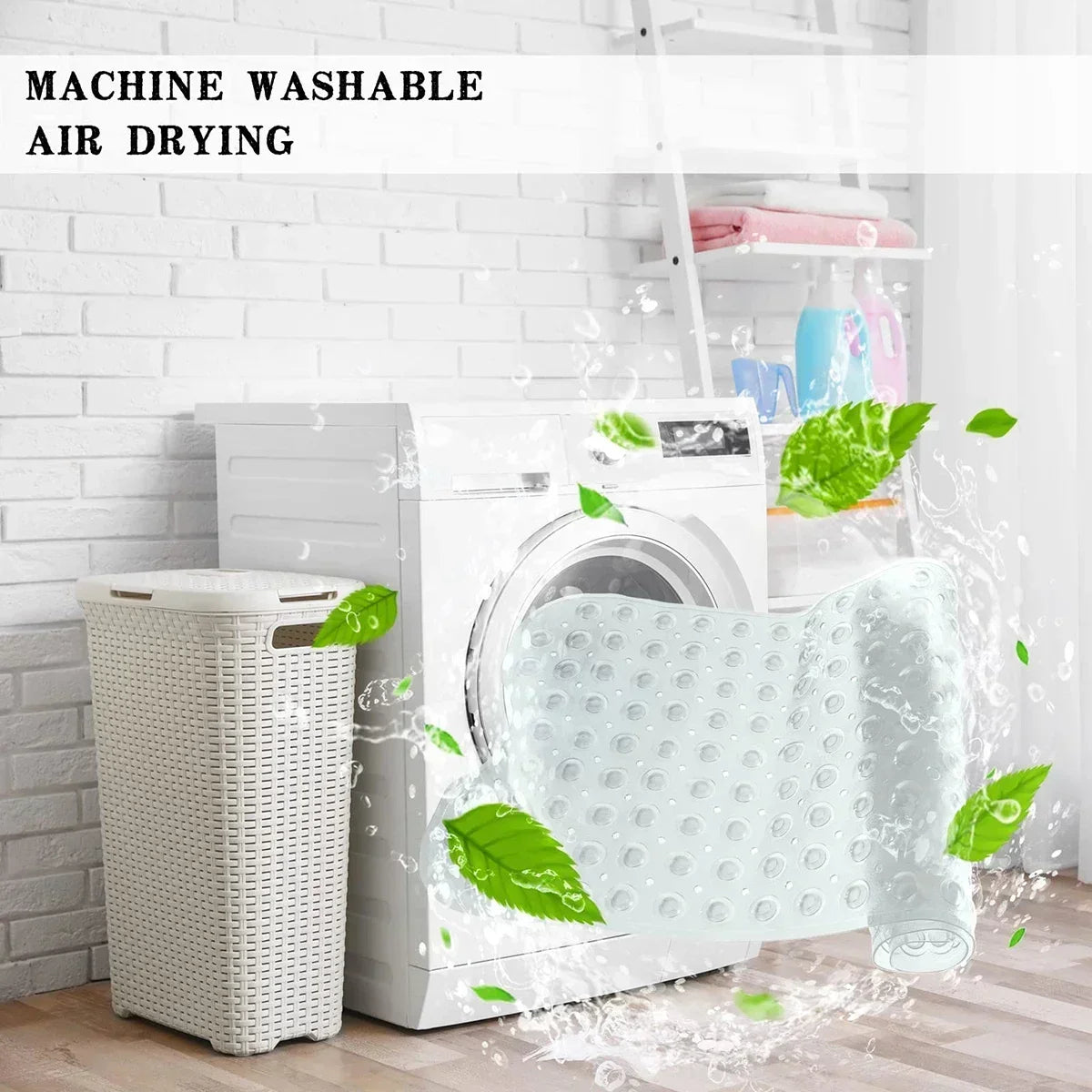 NEW Arrivals 3 Colors 40*100cm Anti-Slip Bathtub Mat PVC Large Bathtub Safety Shower Bathroom Bathtub Mat with Suction Cup Floor Mat Home Bathroom Accessories
