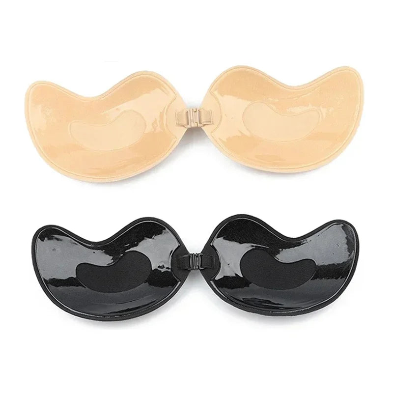2 PCS Set S-XL Invisible Strapless Adhesive Stick Bra Strapless Push Up Bras Women Lingerie Seamless Silicone Nipple Covers Underwear Accessory Sets