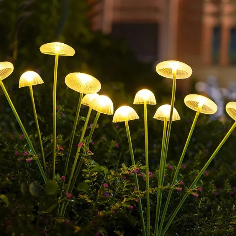 NEW Solar Garden Lights 2 Modes LED Solar Mushroom Lights Waterproof Decor Yard Patio Pathway Jellyfish Lamp Atmosphere for Garden Decoration