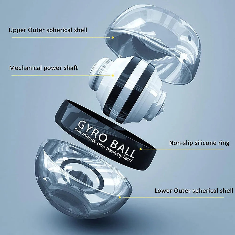 NEW Self-Starting Wrist Gyro Ball Power Trainer Ball Wrist Strengthening Device Forearm Exerciser Strengthen Arms Fingers Muscles Sports Accessories