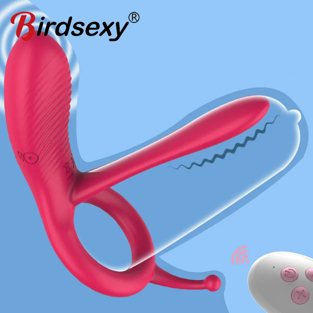 Adult Penis Sleeve Vibrator For Men Cockring Wireless Remote Penis Vibrating Ring Adult Sex Toys For Men Delay Ejaculation Penisring