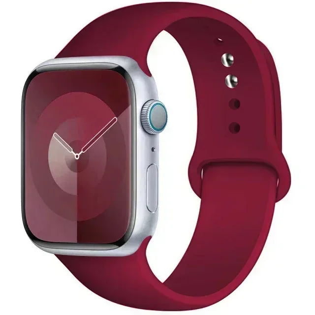 Original Silicone Strap For Apple Watch Band 44mm 38-40 42-46 41-45 46MM 49 mm Bracelet Watch Serie Accessories 10 9 7 4 5 6 8 SE Ultra 2 3 Electronics Supplies