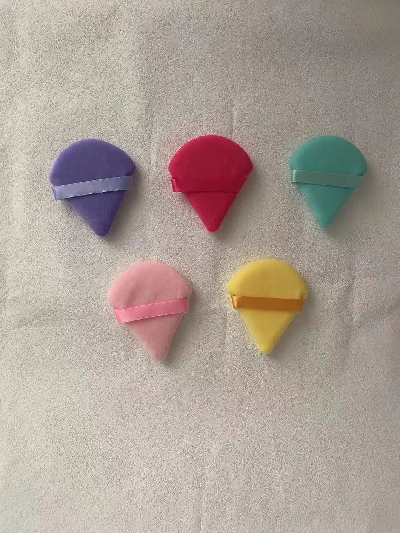 50pcs color multi-choice flocking powder puff Soft powder puff does not eat powder