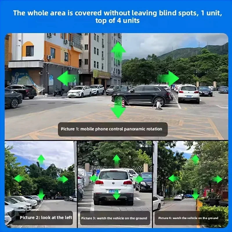 NEW 20MP Surveillance Camera 10K With Four Screens Four Pan Tilt zoom, 360° Panoramic View Home Outdoor Office Factory Wireless Wi-Fi 128GB Network Camera Home Security Supplies