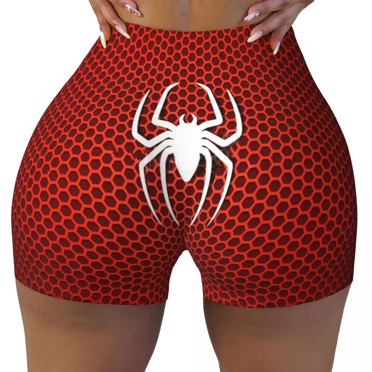 NEW Arrivals Sexy Hot Women Spiderman Summer Outdoor Beach Party Workout Running Hiking Yoga Shorts Gym Athletic Biker Cycling Shorts Girls Fashion Apparel Accessories