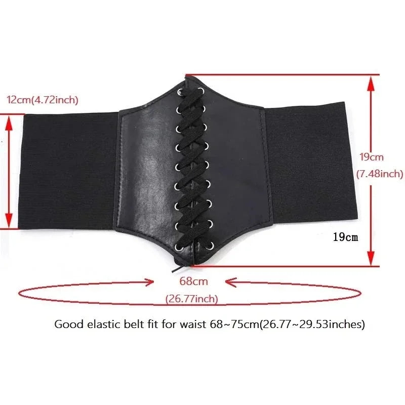 NEW Arrivals Women Girls Black Body Shapewear Women Gothic Punk Clothing Under Bust Waist Clincher Trainer PU Leather Elastic Sexy Bridal Corsets and Bustiers Female Slim Body Supplies Ladies High Quality Fashion Underwear Pr