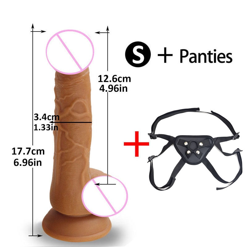 Skin Feeling Realistic Dildo for Women Soft Huge Penis with Suction Cup Female Masturbate Lesbain Anal Sex Toys for Adults 18+