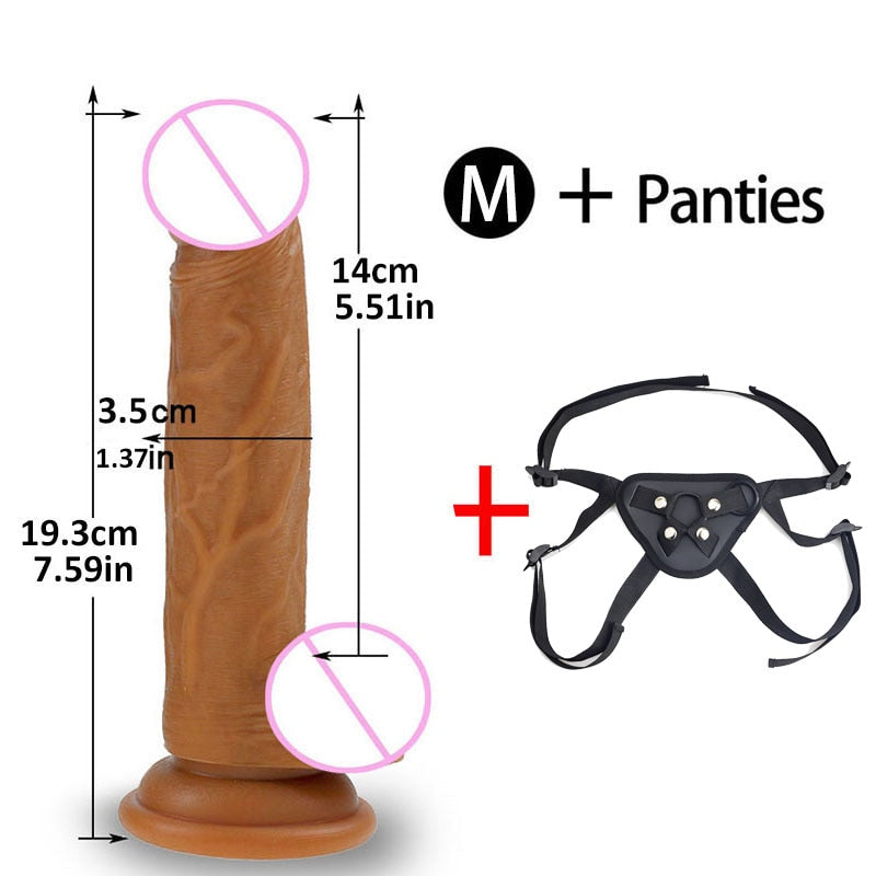 Skin Feeling Realistic Dildo for Women Soft Huge Penis with Suction Cup Female Masturbate Lesbain Anal Sex Toys for Adults 18+