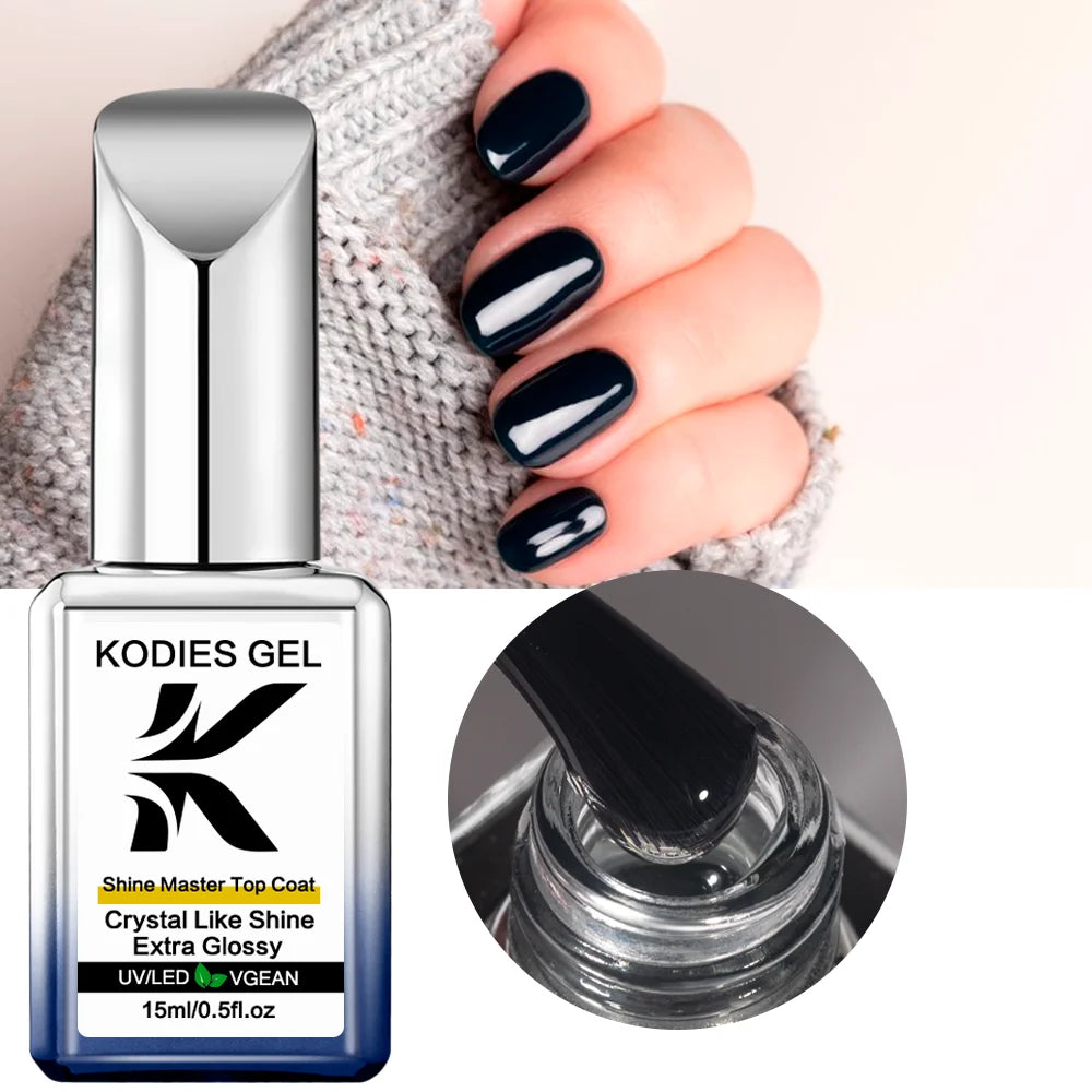 NEW Arrivals 4 in 1 Diamond Mix Korean Keratin GEL Super Shine Top Coat No Wipe Gel Nail Polish 15ML Semi Permanent UV High Glossy Gel Finish Sealer Manicure Topcoat Ladies Girls Cosmetic Accessories