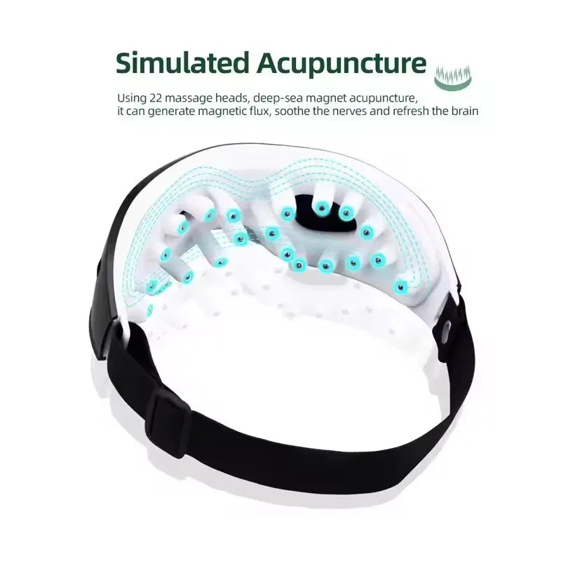 NEW Eye Massager Wireless Smart Vibration Magnetic Relieves Fatigue Dark Circles Acupuncture Massage Relax Eye Care Device