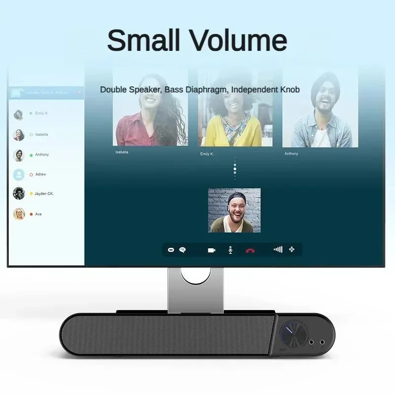 NEW Arrivals Top Quality 4D Wired Bluetooth Computer Speaker Surround Sound Desktop Speaker HiFi Stereo Subwoofer With Mic For Laptop PC TV Aux Speaker