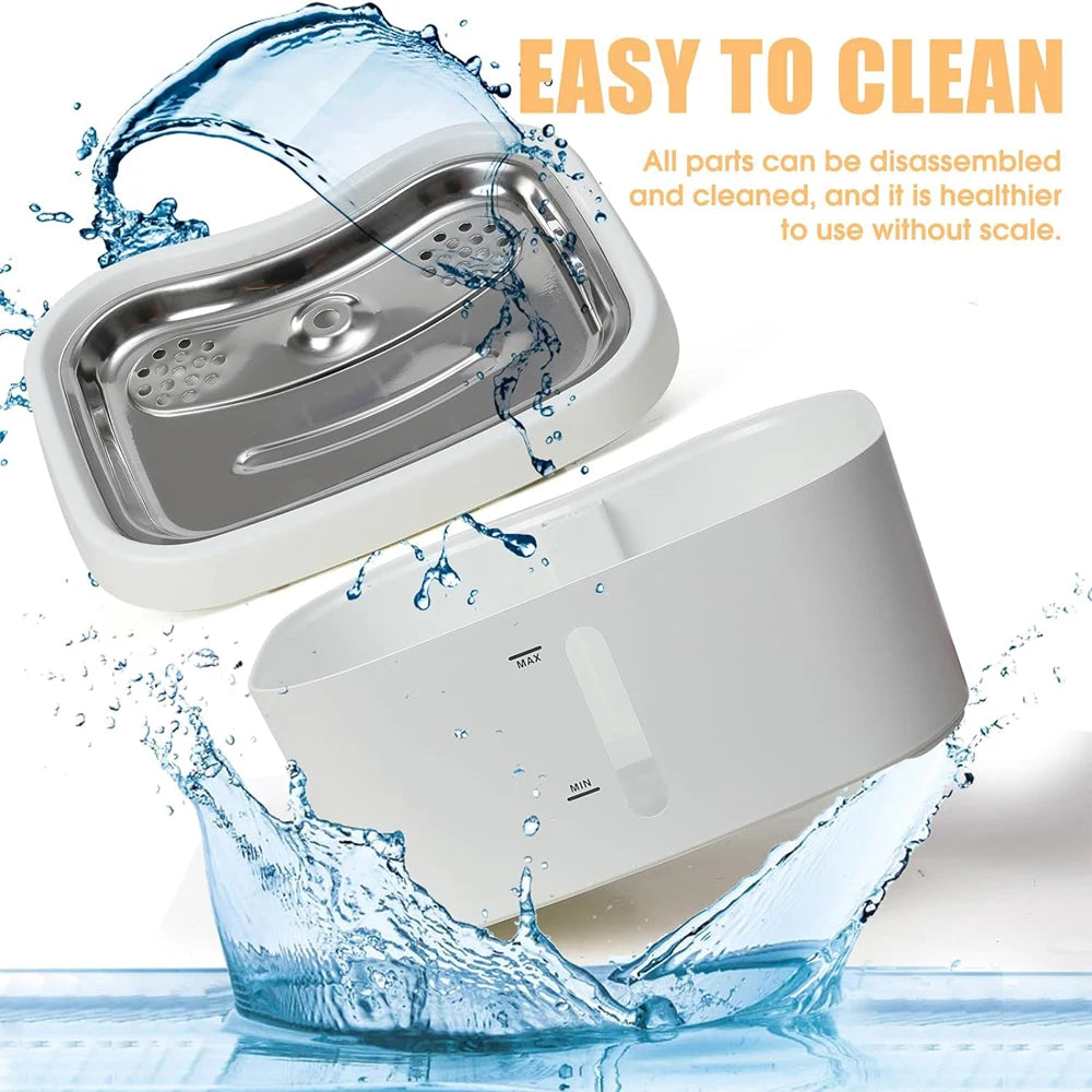 NEW Arrivals TUYA APP Cat Water Fountain 84 OZ/2.5L Automatic Fountain Dog Water Fountain Suitable For Stainless Steel Pets Drinking Bowl Pets Supplies