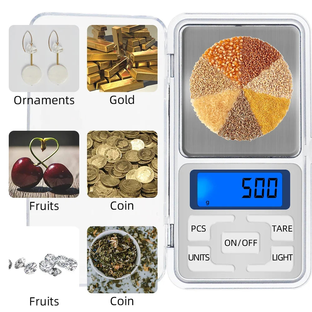 3Kg/500G 0.01g Electronic Digital Kitchen Scale Precision Scales Jewelry Weighing For Food Diet Postal LCD Electronic Balance Measuring Kitchen Food Supplies Home Devices Products 