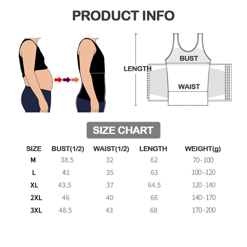 NEW Arrivals Men's Slimming Shaper Posture Vest Abdomen Reducing Gynecomastia Compression Body Modeling Shapewear Chest Tummy Shirt Corset