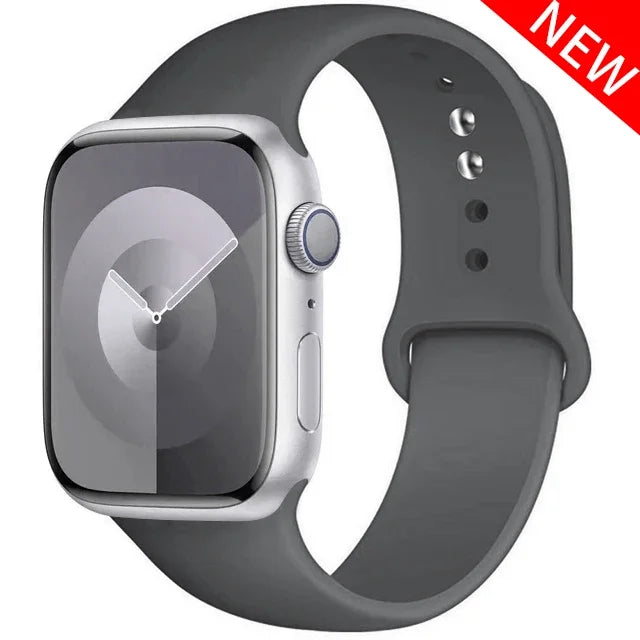 Original Silicone Strap For Apple Watch Band 44mm 38-40 42-46 41-45 46MM 49 mm Bracelet Watch Serie Accessories 10 9 7 4 5 6 8 SE Ultra 2 3 Electronics Supplies