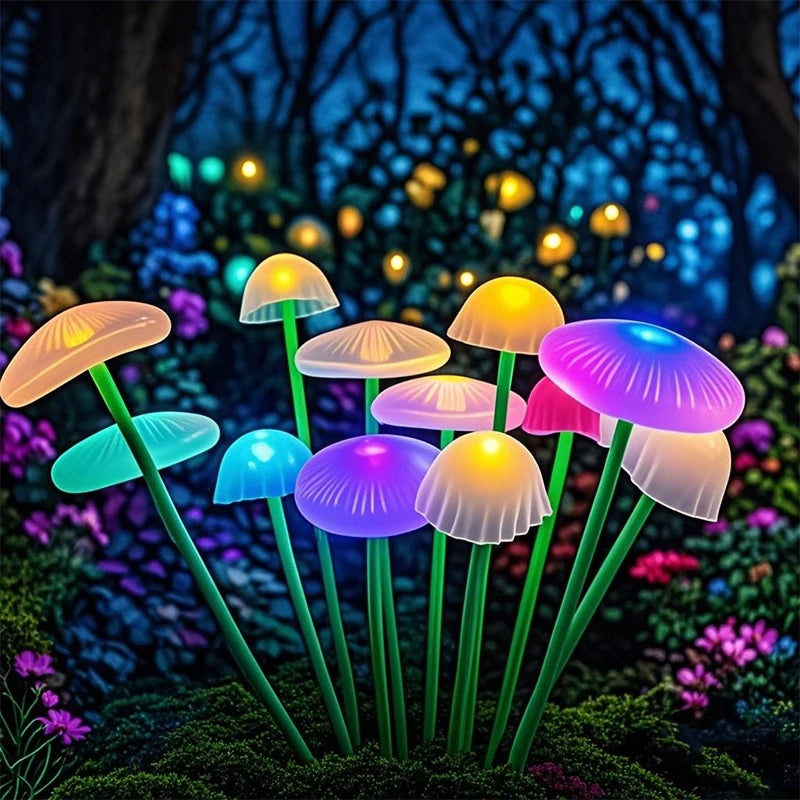 NEW 3PCS Set Solar LED Jellyfish Sway Lights Garden Decor Waterproof Outdoor Solar Pathway Light For Patio Balcony Yard Flowerbed Home Outdoor Garden Decoration Supplies