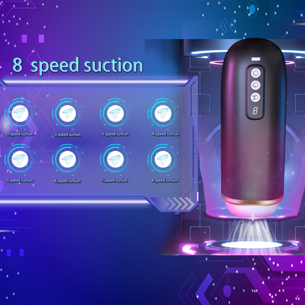 Automatic Mastubator for Men Penis Blowjob Sucking Vibrator Machine Vagina Pocket Pussy Masturbation Cup Adult Sex Toys for Man