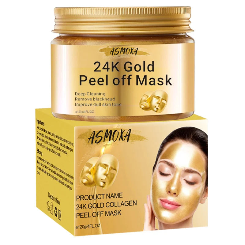 NEW Arrivals Korean 24K Gold Peel-Off Mask to Remove Blackheads and Acne and Cleanse Facial Masks Moisturizing Firming Brightening Korean Skin Care Products