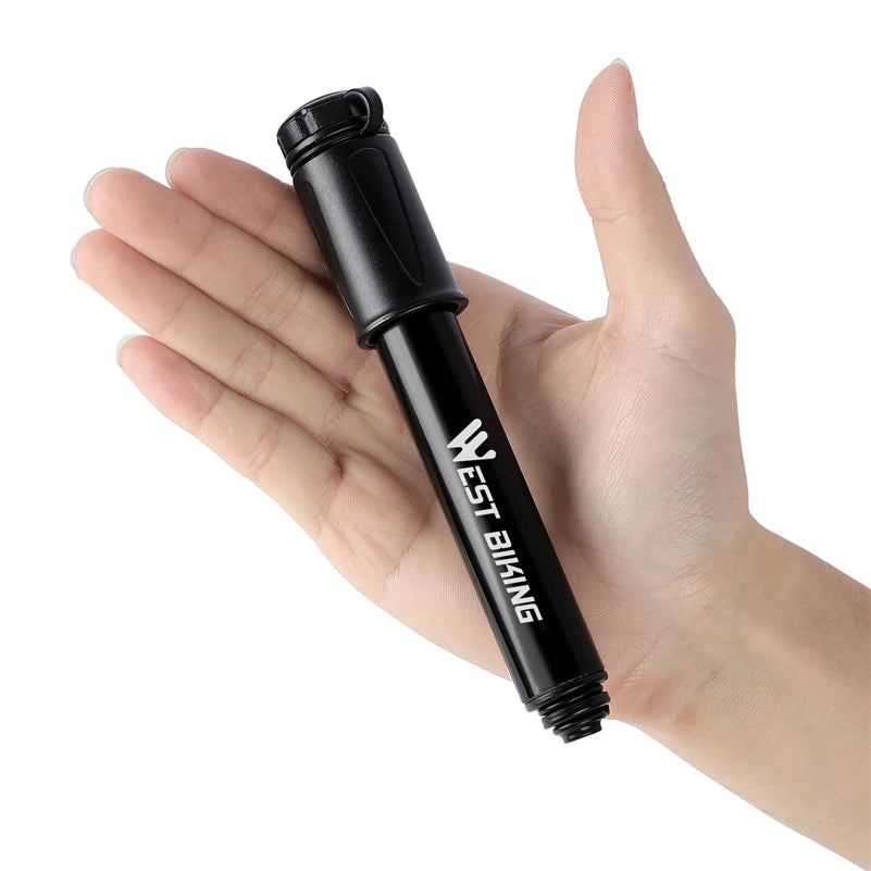 NEW Arrivals 100Psi Mini Bike Pump Aluminum Alloy Bicycle Hand Air Pump Tire Inflator Schrader Valve MTB Road Cycling Pump Bicycle Parts Accessories Sports Supplies