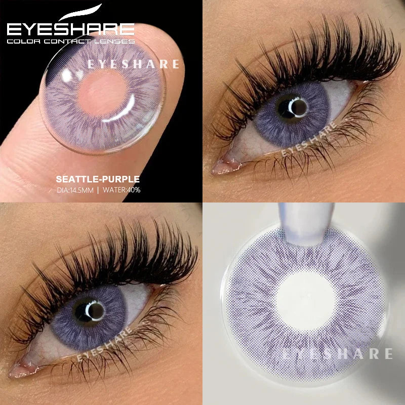 15 Colors/Styles 1 Pair New Natural Color Contact Lenses Brown Lenses Beauty Fashion Gray Pupils Lens Blue Lenses with High Quality Lens Eyewear Accessories Beauty Salon Supplies