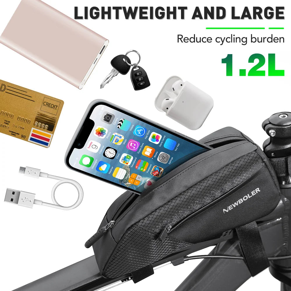 NEW Bike Bag Waterproof Reflective Front Top Frame Tube Bag Large Capacity Ultralight Bicycle Bag Cycling Pannier Bag Accessories