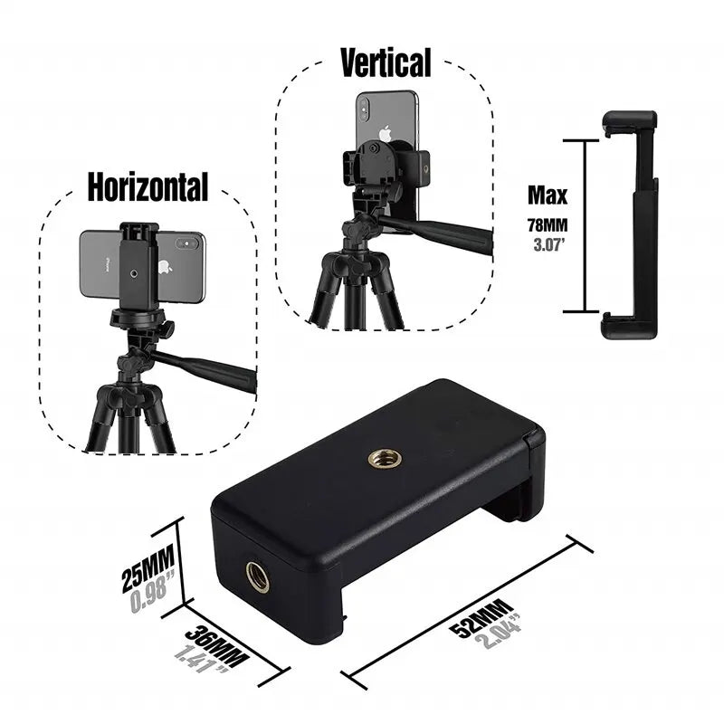 NEW NA-3120 Phone Tripod Stand 40inch Universal Photography Live Streaming YouTube TikTok Reels Video Recording for iPhone Samsung Xiaomi Huawei iPhone Aluminum Travel Tripod