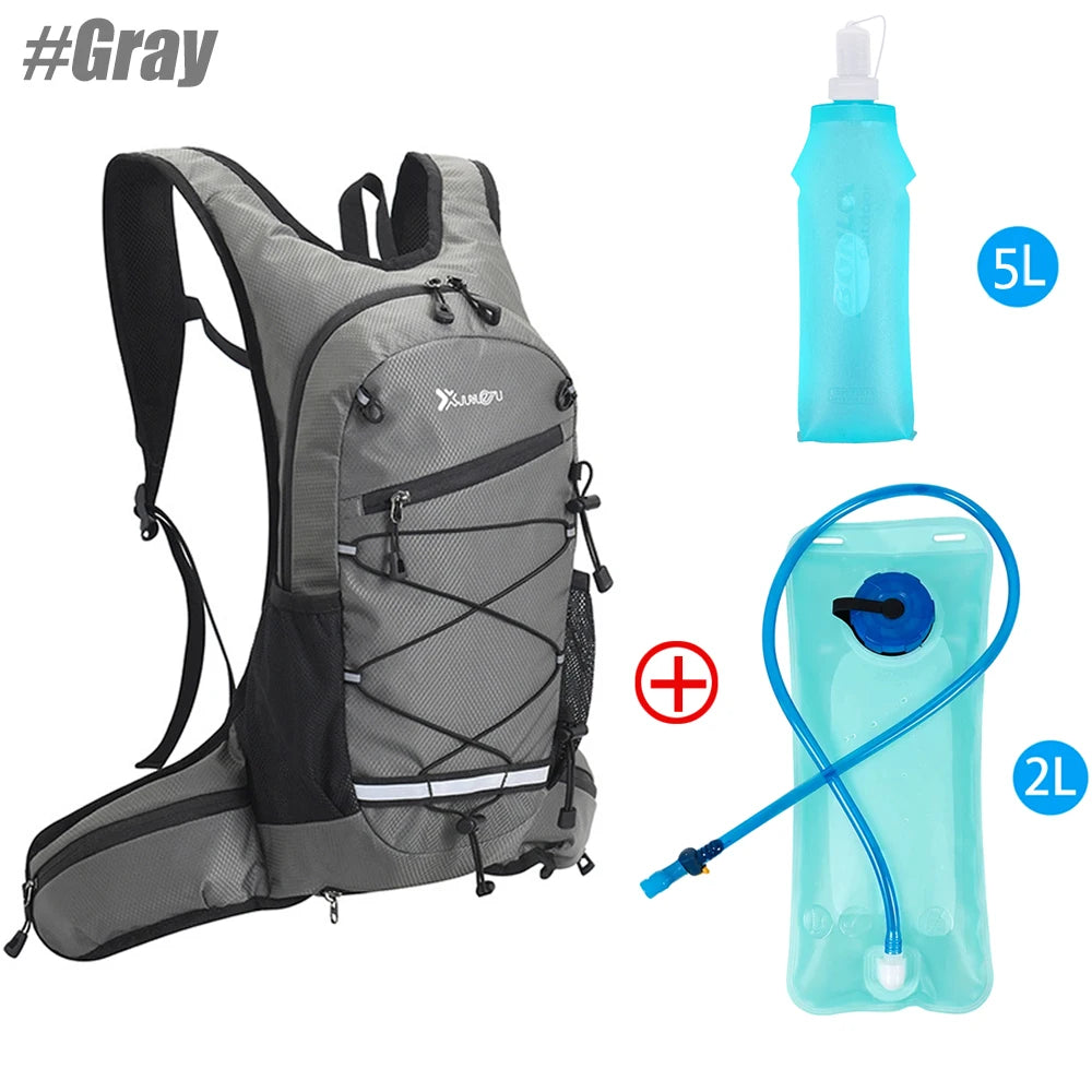 NEW Arrivals 3PCS Set Women Men Outdoor Travel Trail Running Hiking Climbing Camping Cycling Ultralight Backpack Hydration Jogging Vest Breathable Marathon Bicycle Bag Water Bottle 500ML