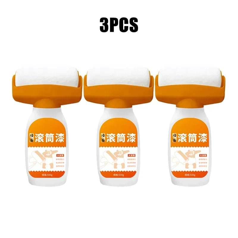 NEW 5PCS Set Hot Antibacterial Wall Paint Strong Repair Wall Paint Household White Latex Paint With Roller Brush for Living Room Kitchen Tool Home Office Painting Accessories