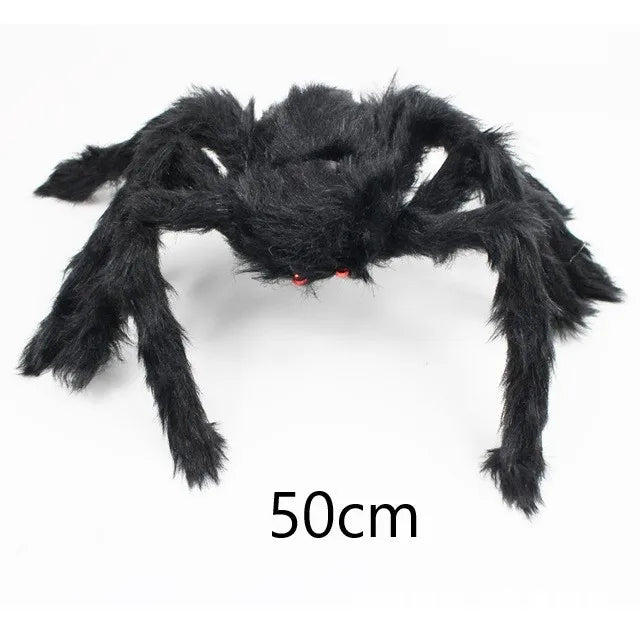 NEW 30-200CM Halloween Big Plush Spider Halloween Decoration Party Props Outdoor Big Spider Decoration Chamber Trick A Prank Big Spider