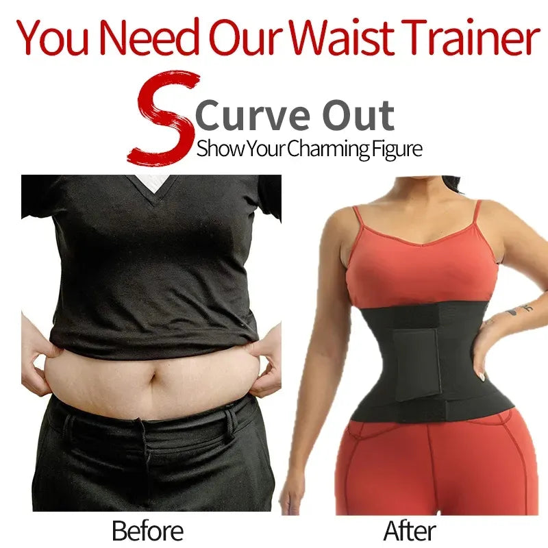 High Compression Wrap Waist Trainer Corset Slimming Sheath Flat Belly Women Body Shapewear Waist Belt Tummy Fitness Girdles