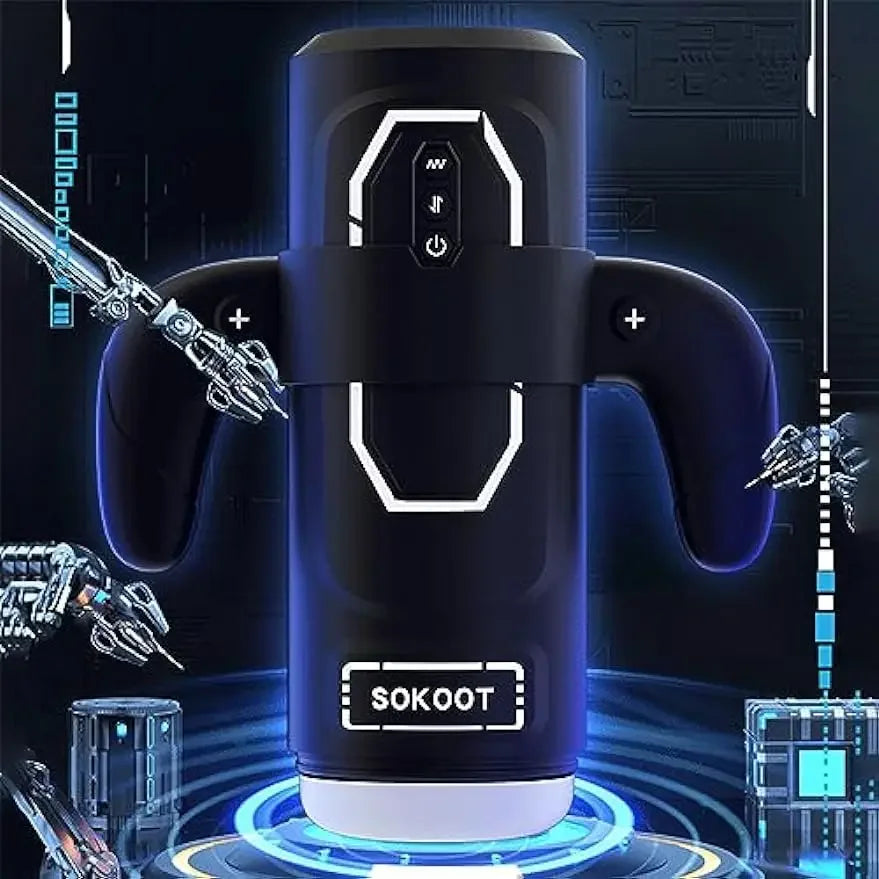 Automatic Male Masturbator Sex Toy Pocket Pussy Male Stroker with 3D Realistic Textured Heating Sucking Vibrating Smart Voice