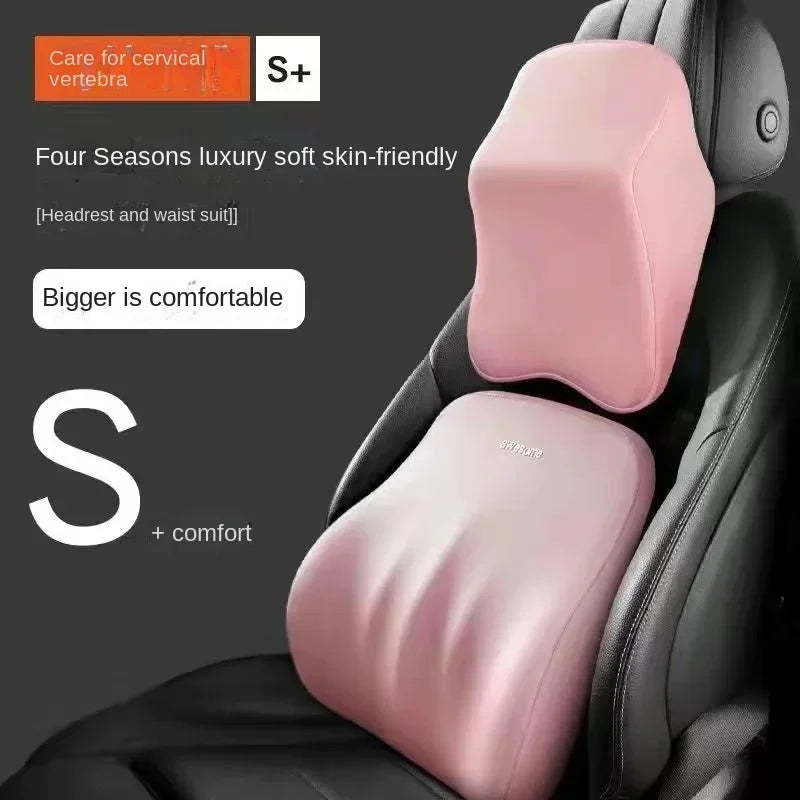 NEW Arrivals Car Lumbar Back Support Headrest Neck Pillow Memory Foam Lumbar Pillow Universal Soft Neck Pillows Cushion Car Seat Cushion