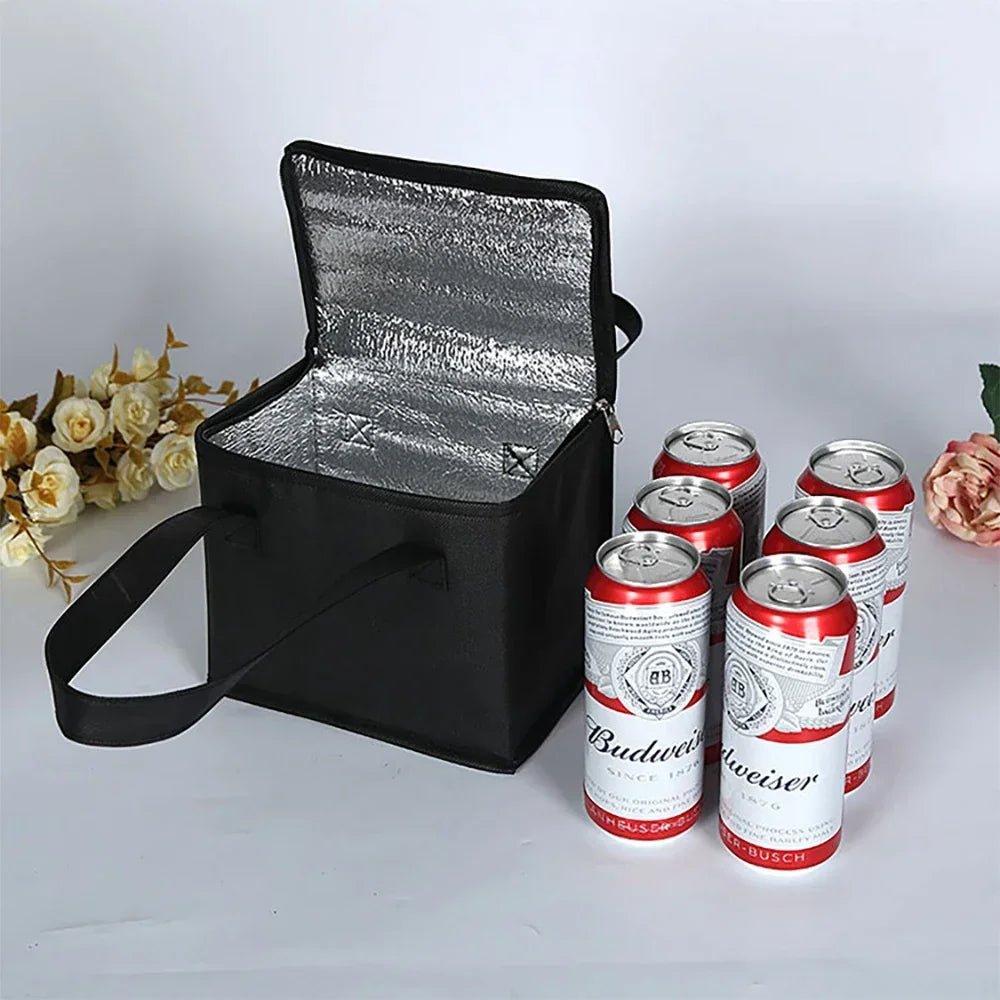 NEW Arrivals Portable Lunch Cooler Bag Folding Insulation Outdoor Travel Beach Camping Picnic Ice Pack Food Thermal Bag Drink Carrier Insulated Bags Beer Delivery Bags