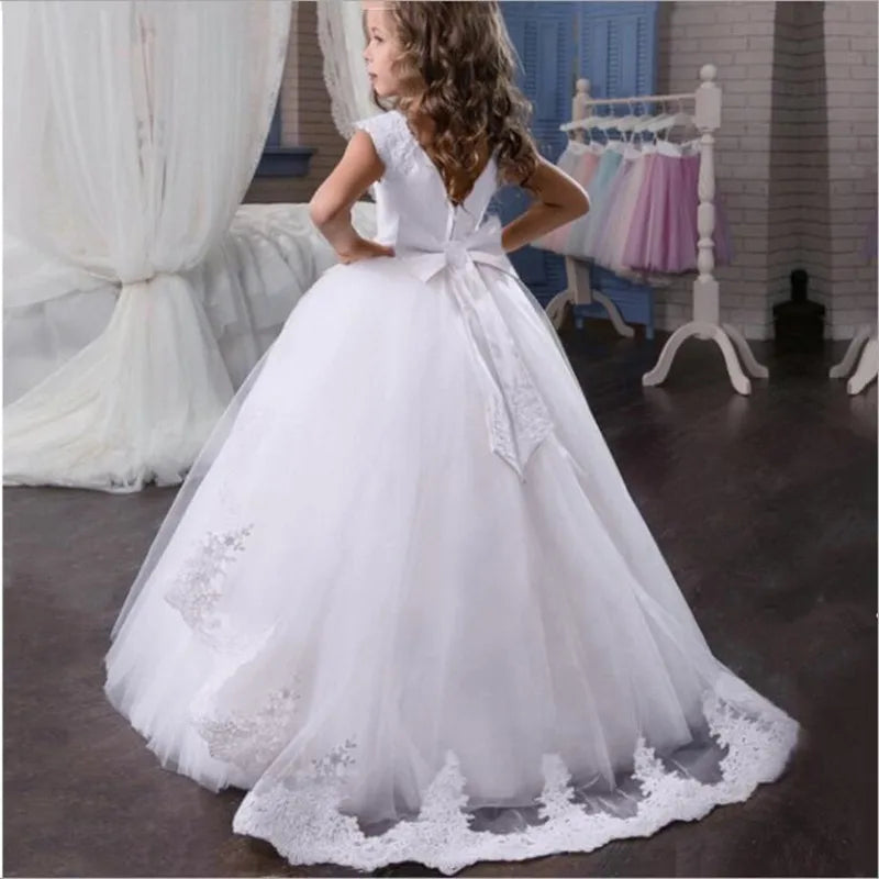 Luxury Summer Wedding Birthday Evening Party Girls Dress Long Bridesmaid Kids Dresses For Girls Children Princess Dress Party Wedding Dress 3/14 Years Old Children Luxury Fashion Apparel Supplies