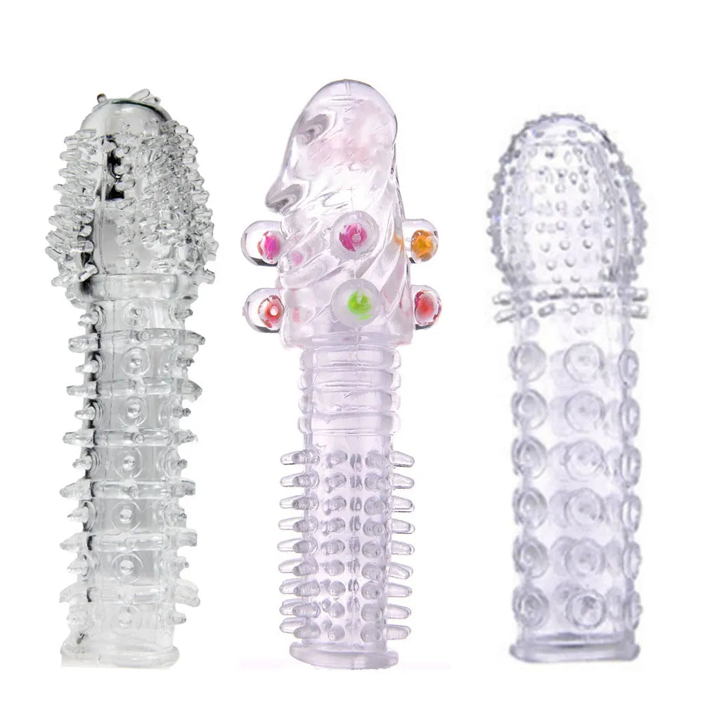 Adult funny Penis enlargement,delayed extender condom,Reusable penis sleeve,bold vibrator sleeve,sex toys for man,Sex Adult products