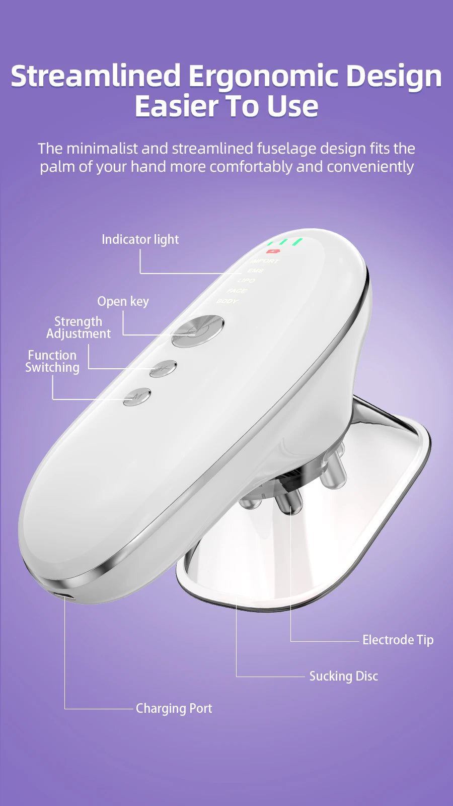NEW Arrivals 2 in 1 Electric Cellulite Massager Body Sculpting Machine for Leg Abdomen Waist Arm Microcurrent Facial Device for Skin Care