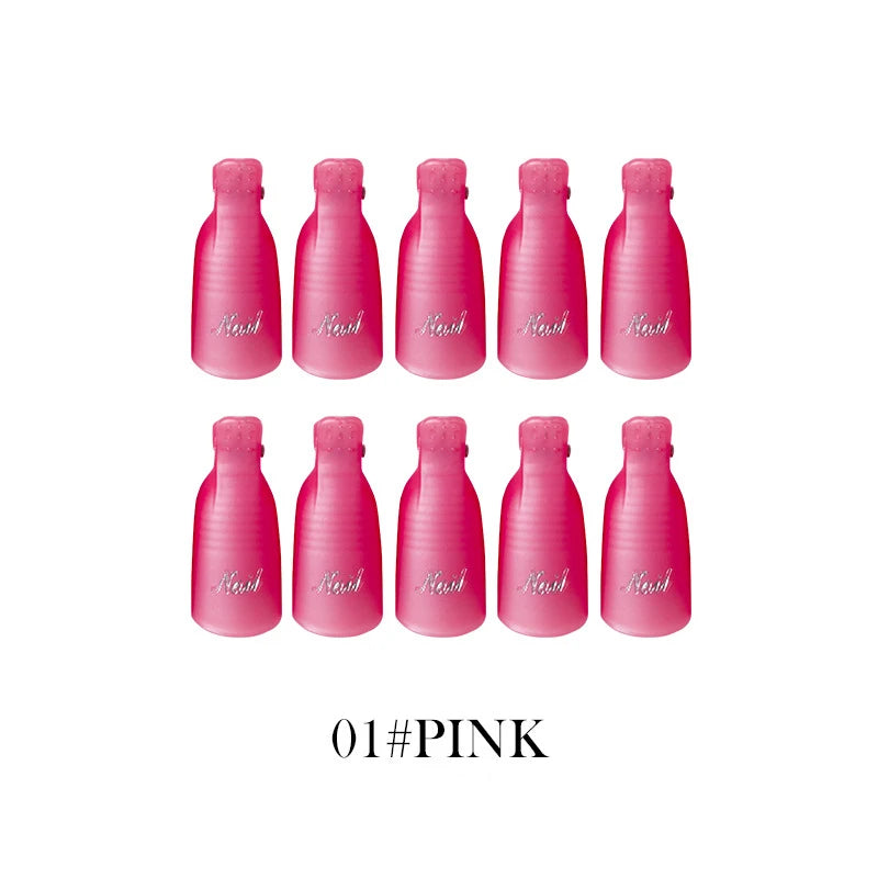 NEW Arrivals Plastic Nail Art Soak Off Cap Clips UV Gel Polish Remover Wrap Tool Fluid for Removal of Varnish Manicure Tools Women Ladies Beauty Salon Supplies