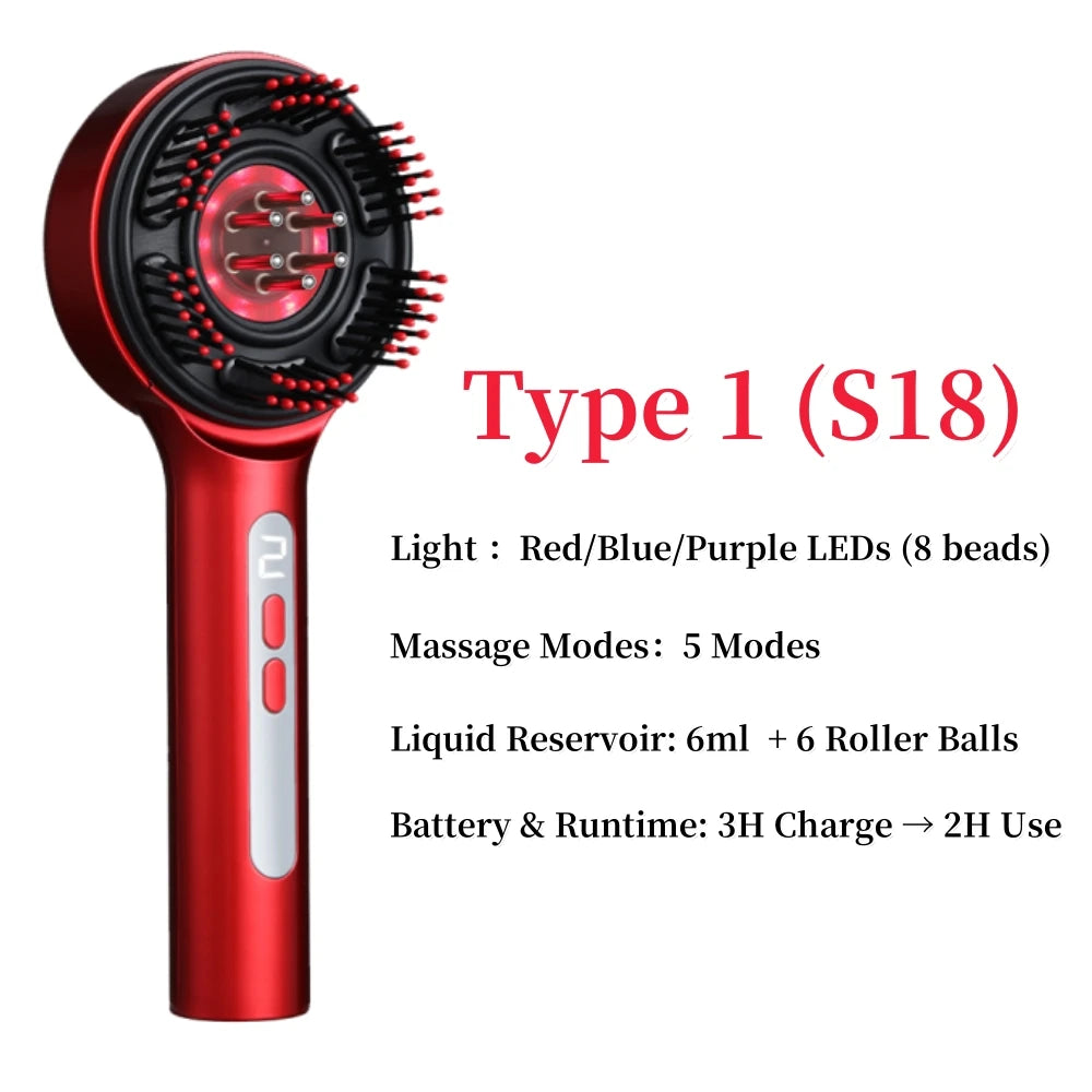 NEW Electric Scalp Massage Comb Scalp Oil Applicator Hair Care Red Light Head Massager for Hairline Growth Anti-Hair Loss Hairbrush