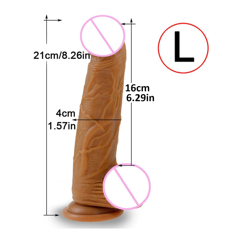 Skin Feeling Realistic Dildo for Women Soft Huge Penis with Suction Cup Female Masturbate Lesbain Anal Sex Toys for Adults 18+