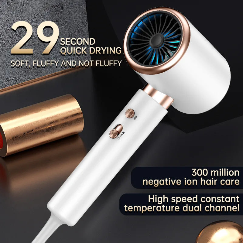 NEW BRAND from Japan  Professional High-Speed Hair Dryer 2400W High-Power Silent EU/UK Plug Household Hair Salon Hair Dryer Hair Care Accessories