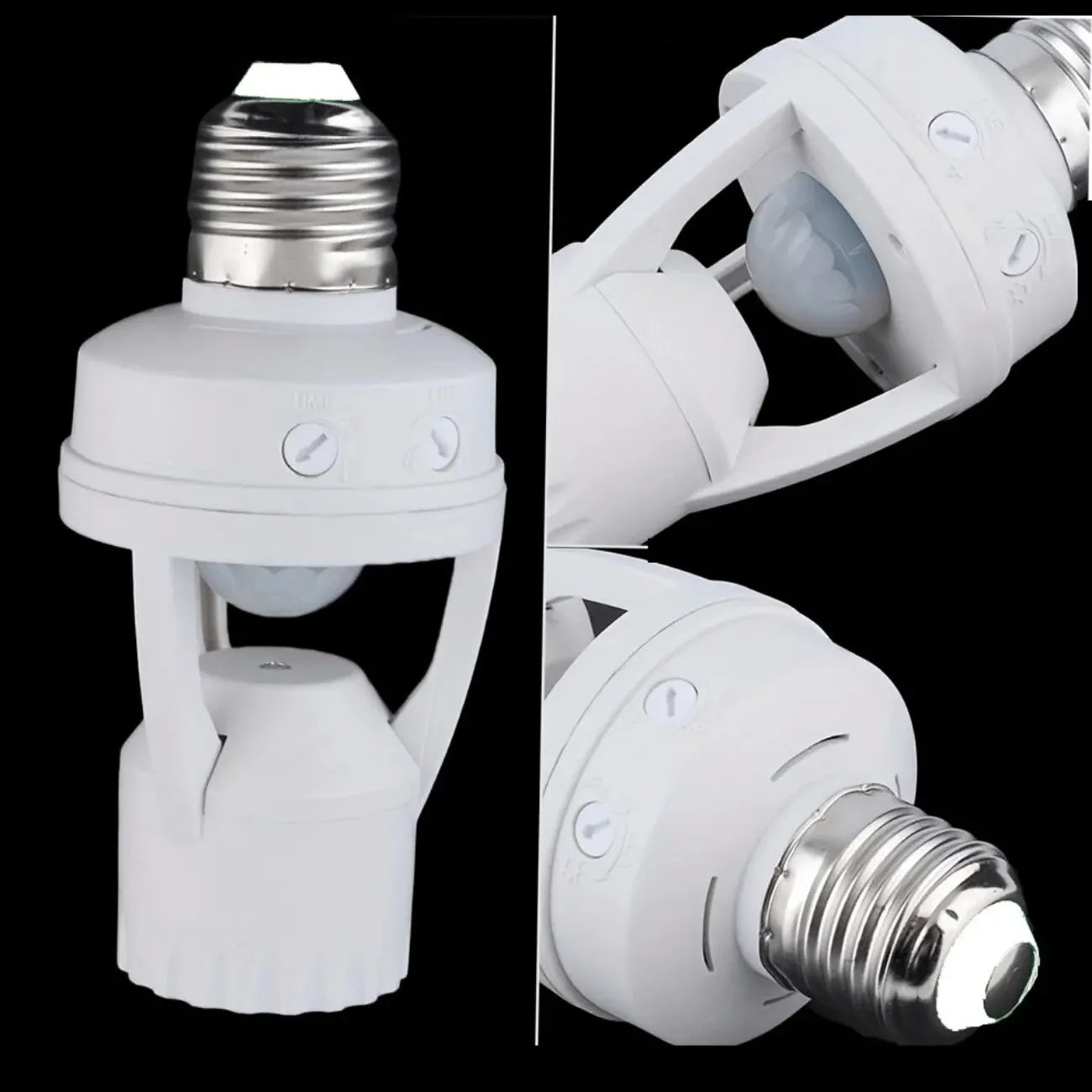 1pc Smart Motion Sensor Light Bulb Holder E27 PIR Induction Sensor Adapter Lamp Base Converter Automatic LED Switch AC 110V 220V