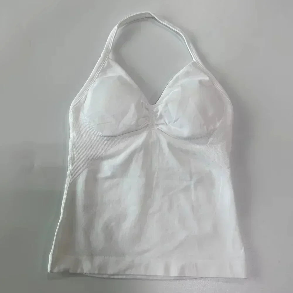 NEW Arrivals Halter Back Neck Top Push Up Vest Running Vest Sports Top Sports Bra Sports Vest Women's Sportswear Yoga Clothing